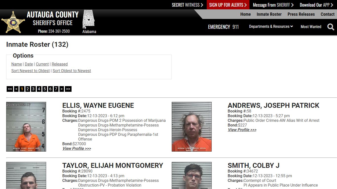 Inmate Roster - Current Inmates Booking Date Descending - Autauga ...
